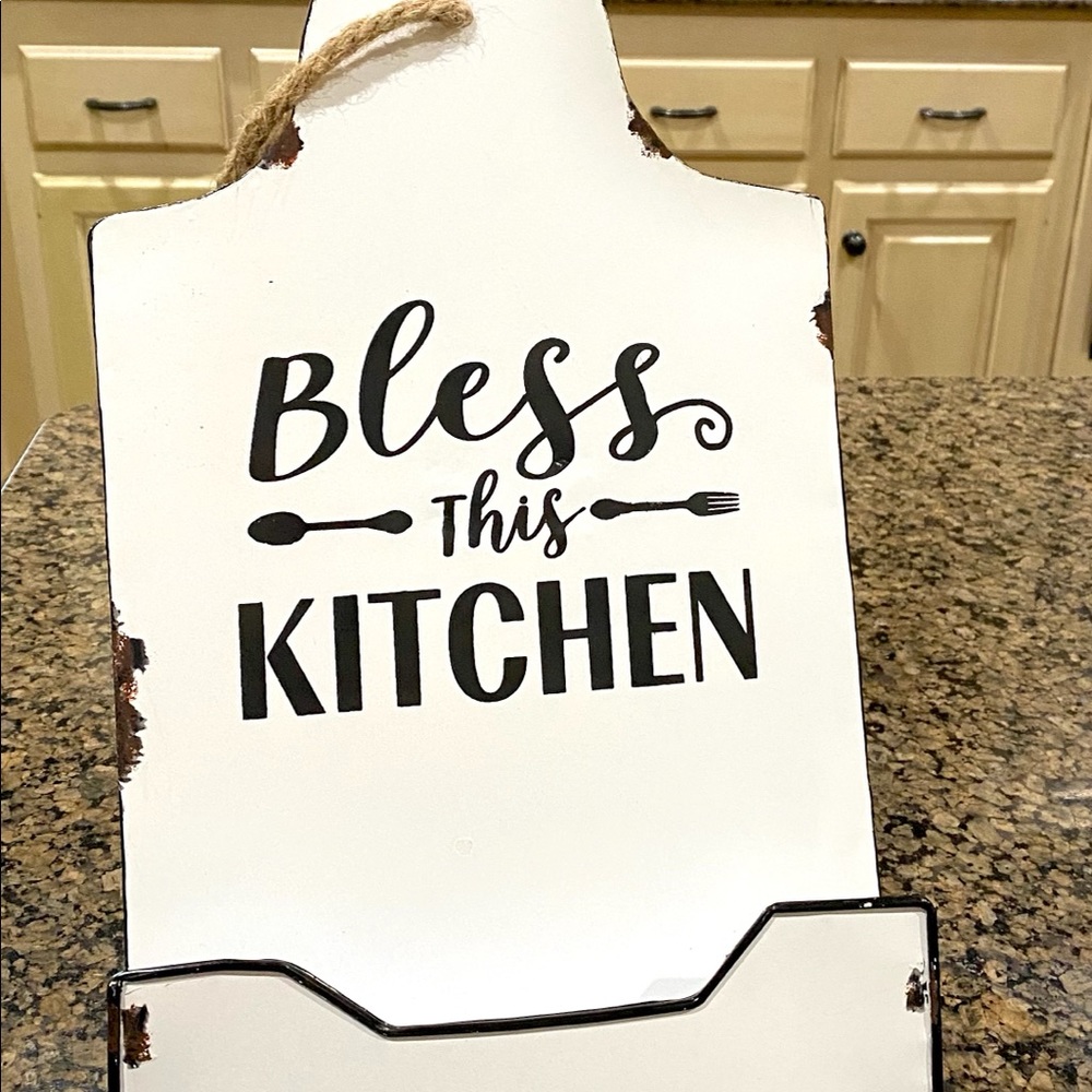 Bless this kitchen recipe holder